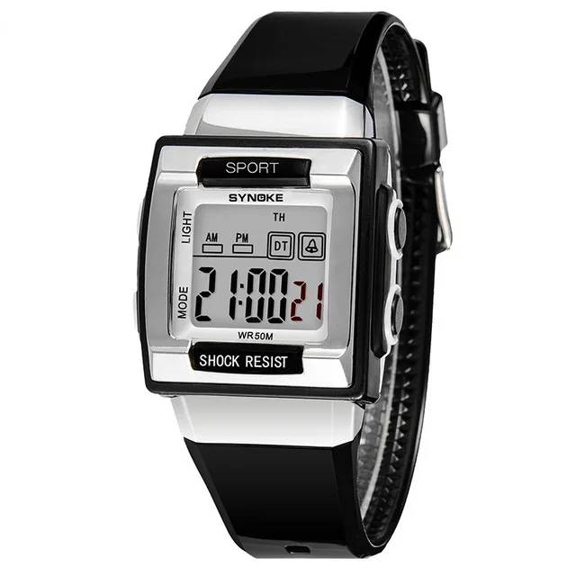 

Professional Sport Kids Watches 50M Waterproof Alarm Boy Girl Children Buckle Clock Timer LED Black Light Digital Wristwatches