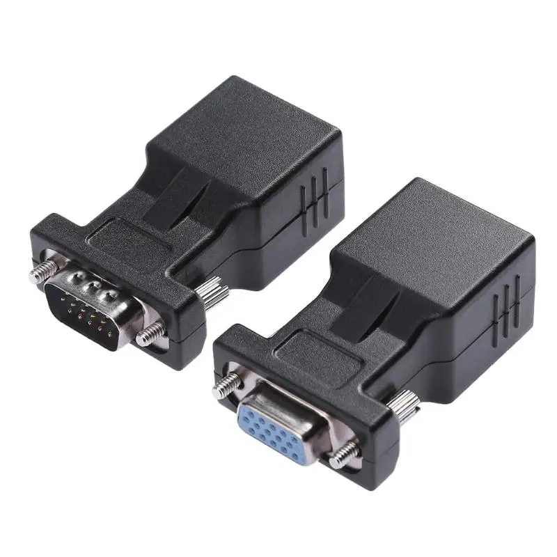 VODOOL VGA to RJ45 1 Pair VGA Extender Female/Male to Lan Cat5 Cat5e