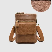 CARANFIER мужские однотонные дорожные сумки из натуральной воловьей кожи на плечо Маленькие Сумки Винтажные для покупок через плечо мужские сумки на молнии