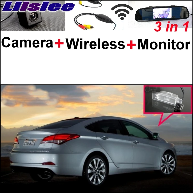 

Liislee For Hyundai i40 2011~2017 Wireless Receiver + Special Rear View Camera + Mirror Monitor Easy DIY Back Up Parking System