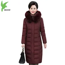 Зимние парки женские пуховики Плюс Размер 6XL длинное пальто среднего возраста женские толстые теплые толстовки Тонкий пуховик s OKXGNZ 2110