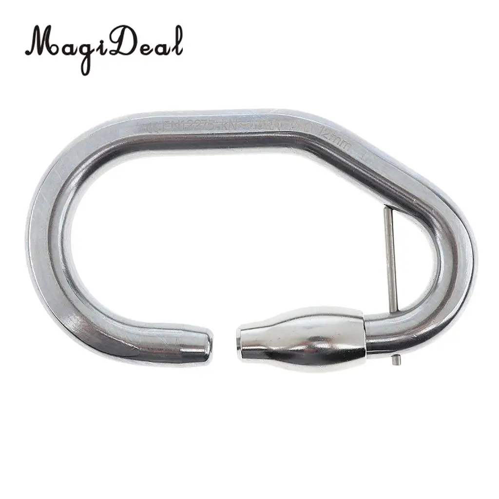 

MagiDeal Climbing Carabiner Lock Stainless Steel Rappelling Arborist Buckle Outdoor Sports Hardware 15KN