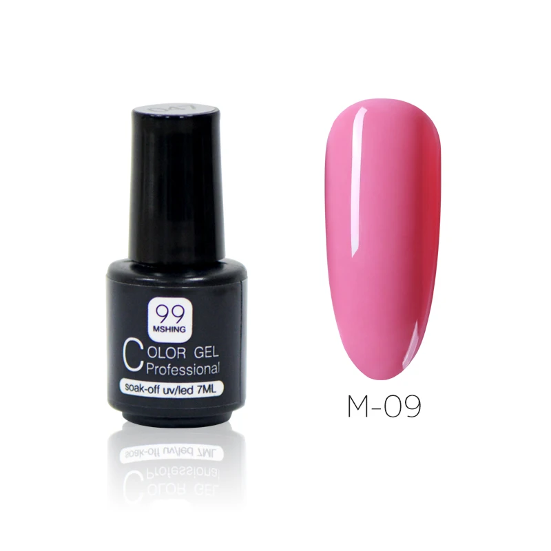 Mshing99 7ml Gel Polish Set All For Manicure Semi Permanent Vernis top coat UV LED Gel Varnish Soak Off Nail Art Gel Nail Polish - Color: M-09