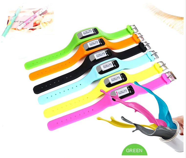 Hot kids children silicon wristband bracelet support calories monitor