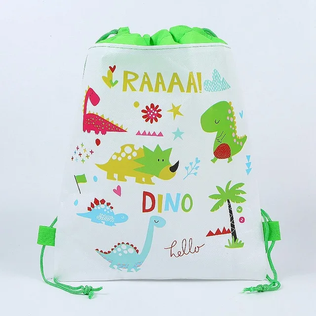 drawstring bag 1pc 10 шт джунгли динозавр латекс красочные шары на день рождения детей, мальчика вечерние свадебные украшения дети взрослые сувениры вечерние принадлежности - Цвет: drawstring bag 1pc