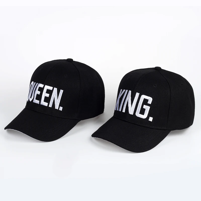 

2017 Brand Queen Letters Baseball Cap Men Women Fashion Snapback Caps King Letters Summer Sun Hats Hip Hop Cap Cool Boys