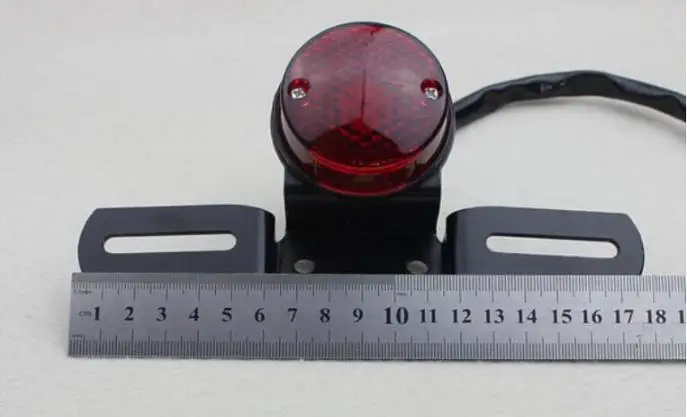 

Custom Black Tail Brake Stop Running Light + License Plate Holder Bracket Relocator Custom Motorcycle Bobber Chopper Cruiser