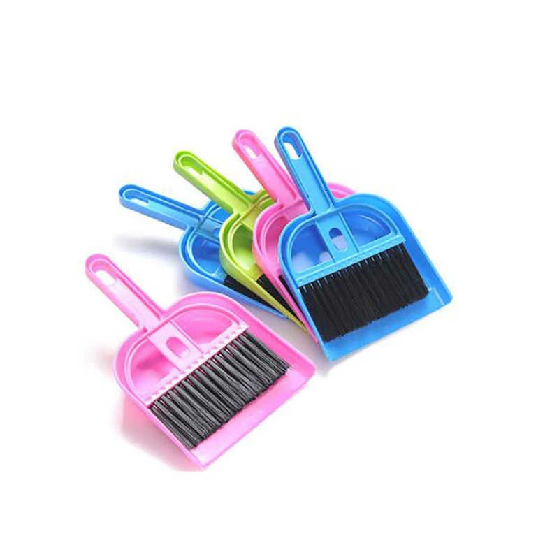 Buy 1 Set Colorful Mini Plastic Broom Dustpan Pretend