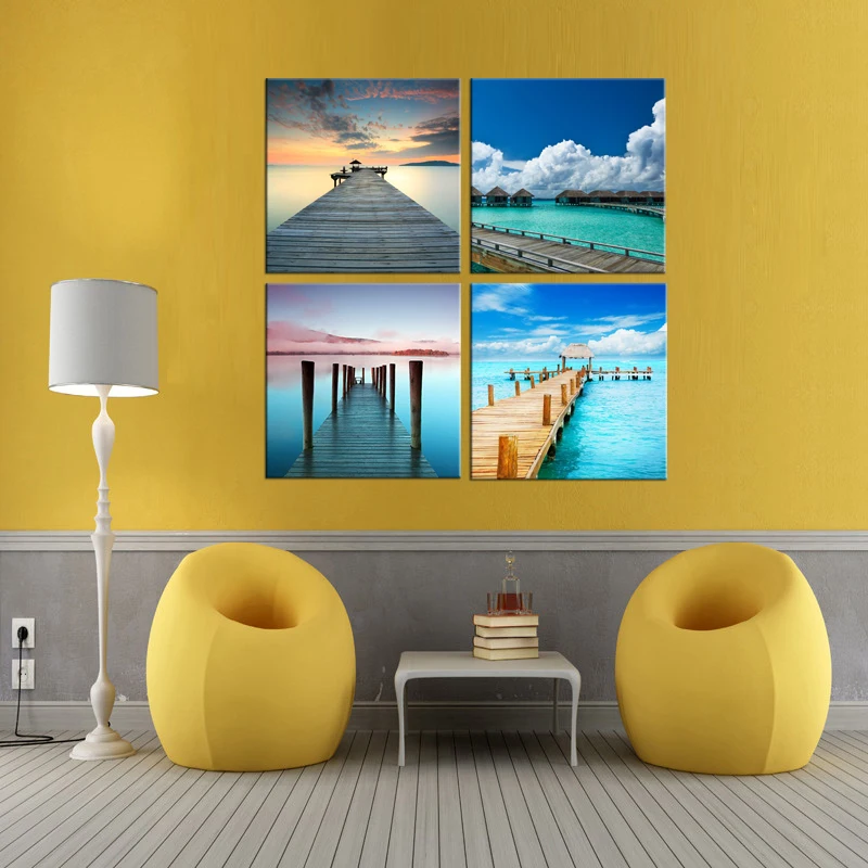 4-Panel-HD-Canvas-Art-Sunset-Oil-Painting-Wall-Art-Canvas-Picture-HD-Art-Print-Home (3)