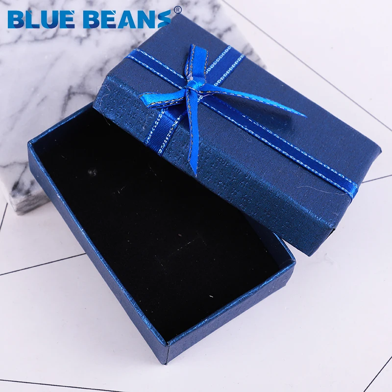 6 цветов Подарочная коробка цветочное ожерелье серьги кольцо коробка обручение браслет Подарочная коробка-дисплей 8 5 см Темно-Синие