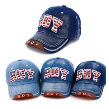 Весенне-летняя джинсовая детская Кепка с буквенным принтом для мальчиков, Детская кепка, бейсболка, Детская солнцезащитная Кепка для маленьких мальчиков, Кепка в стиле хип-хоп для мальчиков 3-8 лет