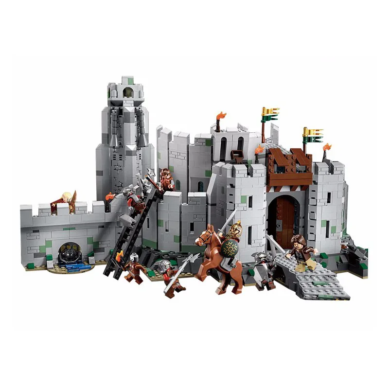 

16013 1368pcs The Lord of the Rings The Battle of Helm's Deep Fortress Model Building Block Toys Compatible With Legoings