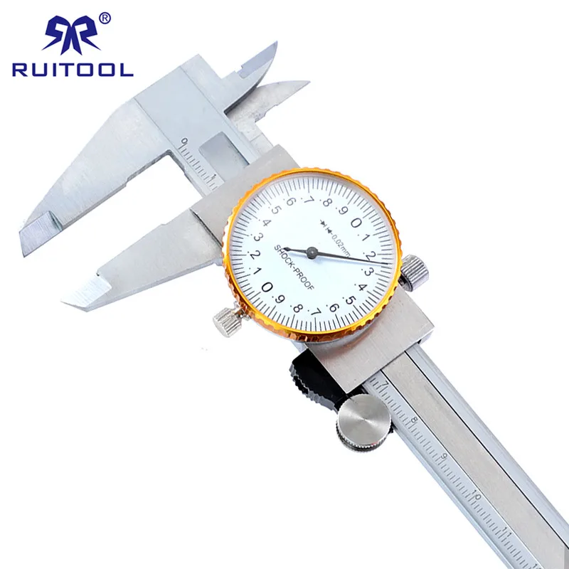 RUITOOL 0 150mm/0.02 Dial Caliper Stainless Steel Vernier Calipers