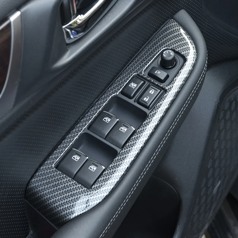 

lsrtw2017 carbon fiber car window control panel trims for subaru outback 2015 2016 2017 2018 2019