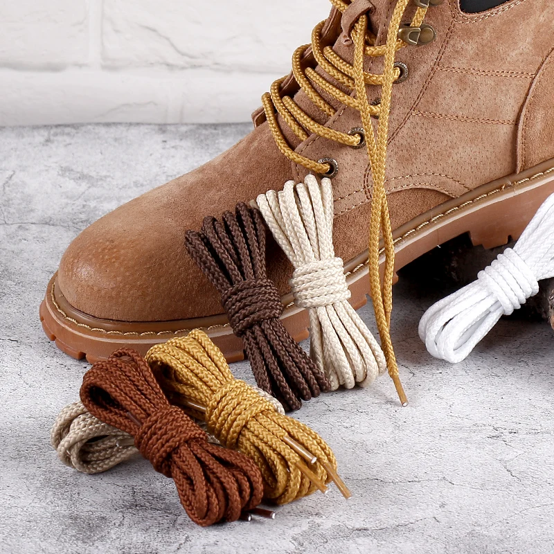 1 Pair Polyester Solid Shoe laces Round Shoelaces Kids Adult Unisex Non-slip Shoe lace Length 80 100 120 140 160CM 14 Colors