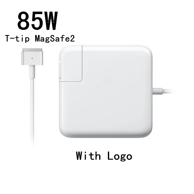 Hot High Quality 85W T Tip Magsafe 2 Power Laptop Charger Adapter With Logo For MacBook