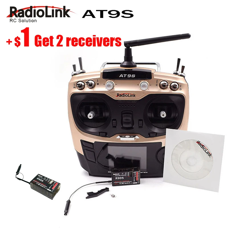 

Original Radiolink AT9S R9DS Radio Remote Control System DSSS FHSS 2.4G 10CH Transmitter Receiver for RC Helicopter/RC BOAT