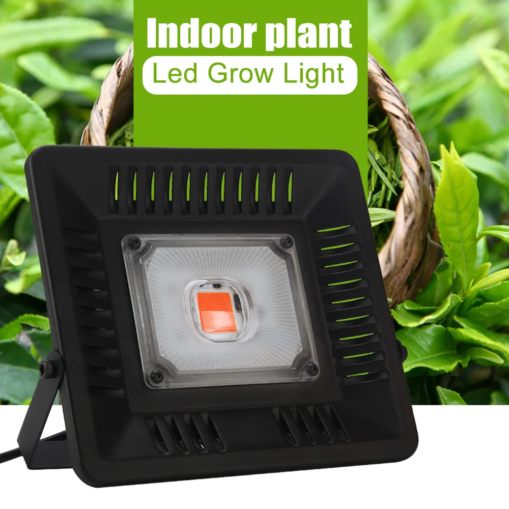 110 V/220 V светодиодный светать IP67 Водонепроницаемый COB полный спектр светодиодный 50 W ультратонкий растет лампы для овощей Bloom комнатных