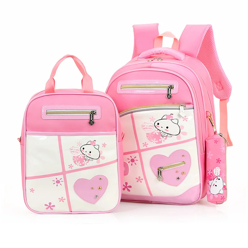 

Children Schoolbags for Girls Princess 3sets Primary School Bookbags Orthopedic Waterproof Backpack Satchel Mochila Sac Enfant