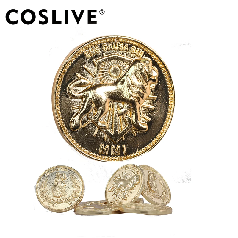 

Coslive John Wick Gold Coin Cosplay Accessories Movie Costume Prop Halloween Party