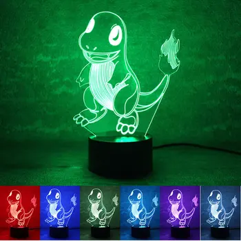 

LED Night Lamp hot small fire dragon 3D night light USB power button environmental protection LED atmosphere lights gifts