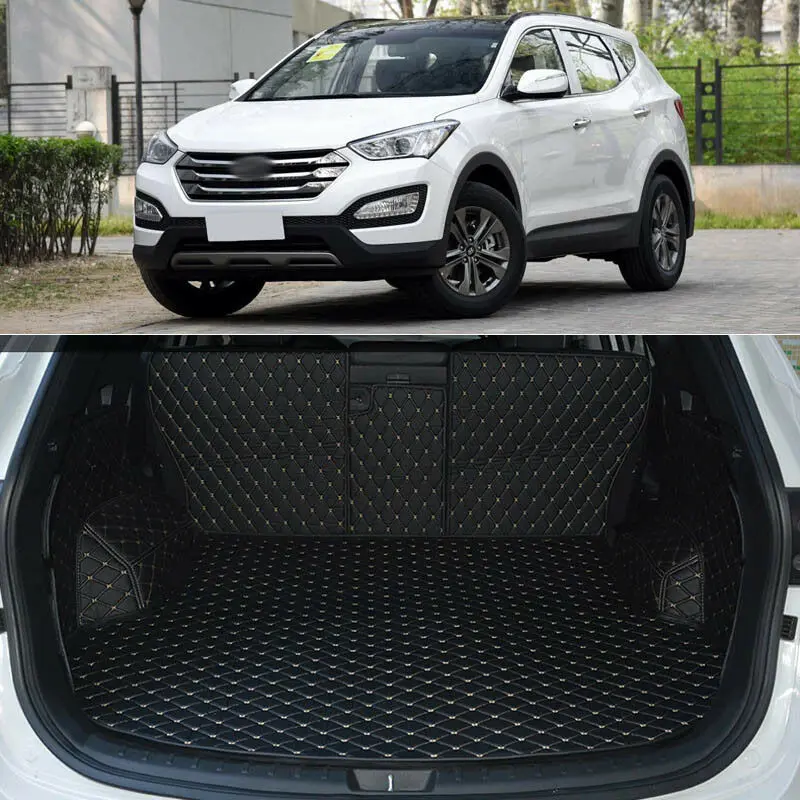 

Full Covered Seat Pad Cargo Box Trunk Floor Mat Carpet Liner For Hyundai Santa Fe 5 Seat