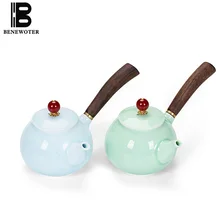 250cc краткое Керамика фарфоровой ручкой Чай горшок с изысканный крышкой комплект дома варится Чай pots Посуда для напитков офисные пуэр Чёрный Чай Чайники