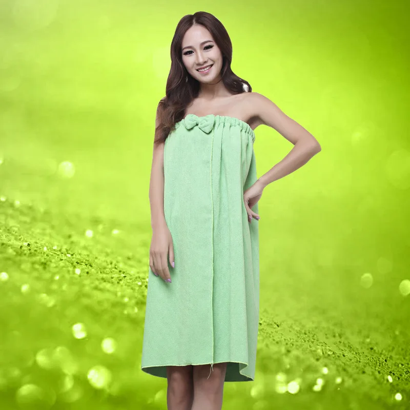 New Bow Tie Tube Skirt Cute Wrapped Chest Towel Wearable Bath Towel Thicker