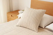 Hohe Qualität Fabrikverkauf vintage Nostalgie Woolen Garn Zopfmuster Kissenbezug Dekorative Kissenbezug