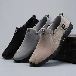 AA/мужская повседневная обувь, лидер продаж 2019 года, дышащая летняя замшевая обувь без шнуровки, мужская обувь, лоферы для мужчин, черная