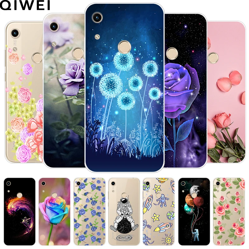 

For Huawei Honor 8A Pro Case Slim Clear Flowers soft TPU Silicon Back Cover For Huawei Honor8A Pro 8 A A8 JAT-L41 Phone Cases