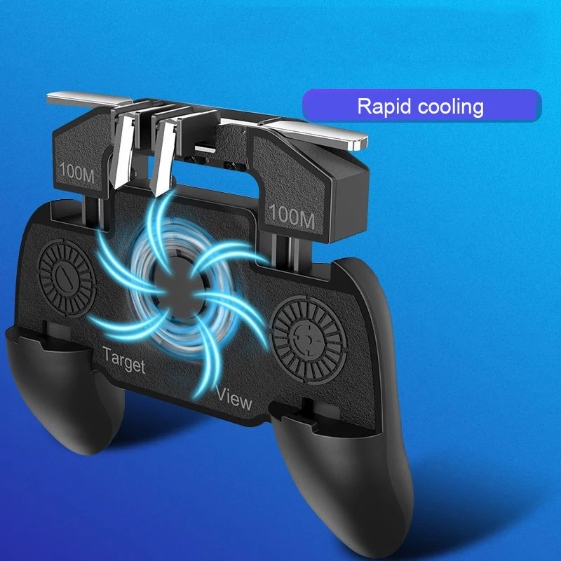 2019 Cooling Fan Gamepad dzhostik Joystick mobile controller for PUBG Shoot Games free fire with Power triggers for cell phone (9)