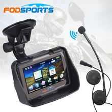 Bluetooth гарнитура+ 4,3 дюймов навигация водонепроницаемый мотоцикл gps навигатор 256M ram 8GB Flash бесплатные карты инструкция Голосовая