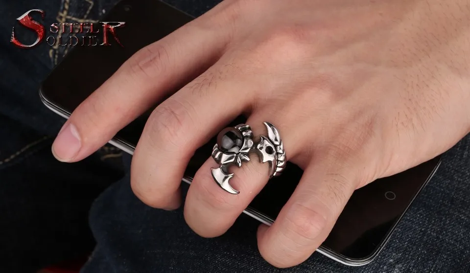 Стальное солдатское кольцо скорпиона модное ювелирное изделие из нержавеющей стали CZ крутое преувеличенное индивидуальное кольцо