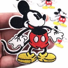 1 шт., нашивка с изображением Микки-Мауса, нашивка, вышитая аппликация, ткань для куртки, значок, сделай сам, на заказ, одежда, наклейки для одежды, нашивки