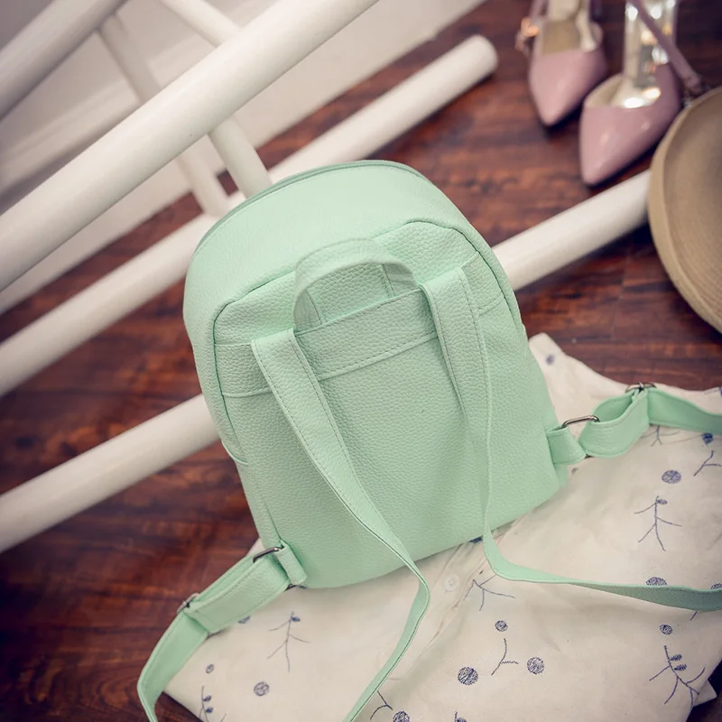  Free shipping Sweet College Wind Mini Shoulder Bag High quality PU leather Fashion girl candy color - 32750027389
