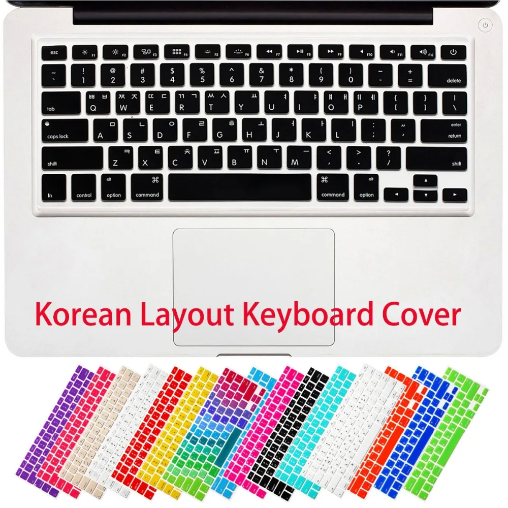 Для Macbook Air 13 Pro 15 17 с retina корейские буквы силиконовый чехол для клавиатуры