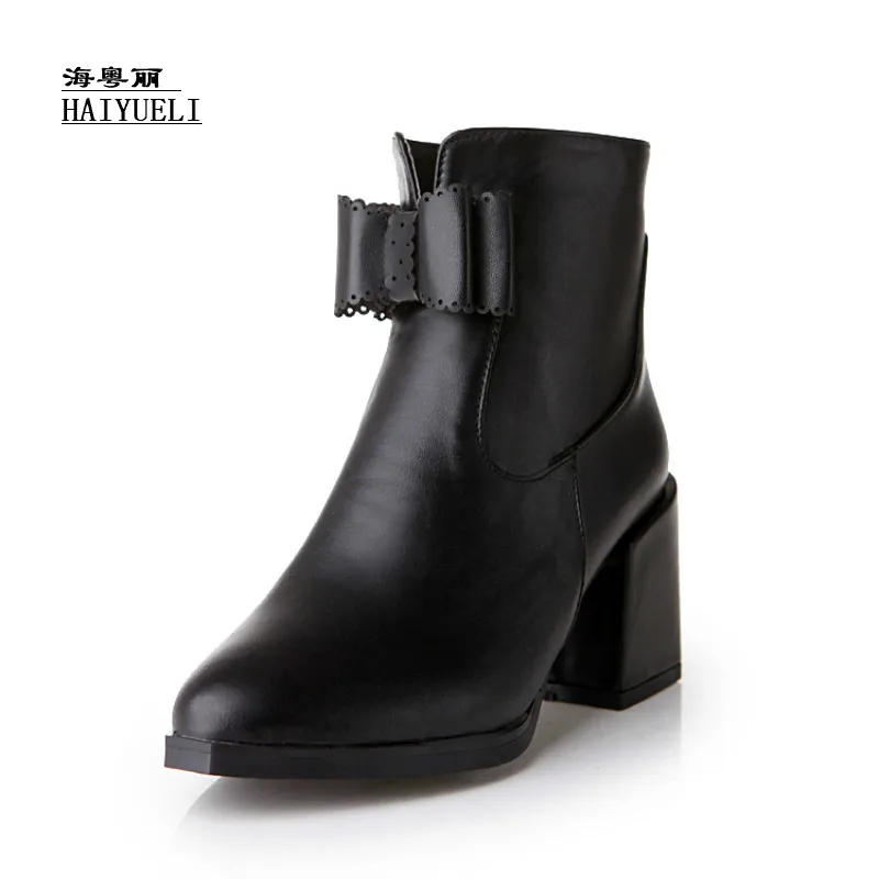 

Autumn winter boots Fashion sexy women Thick heel high-heeled shoes Ankle boots