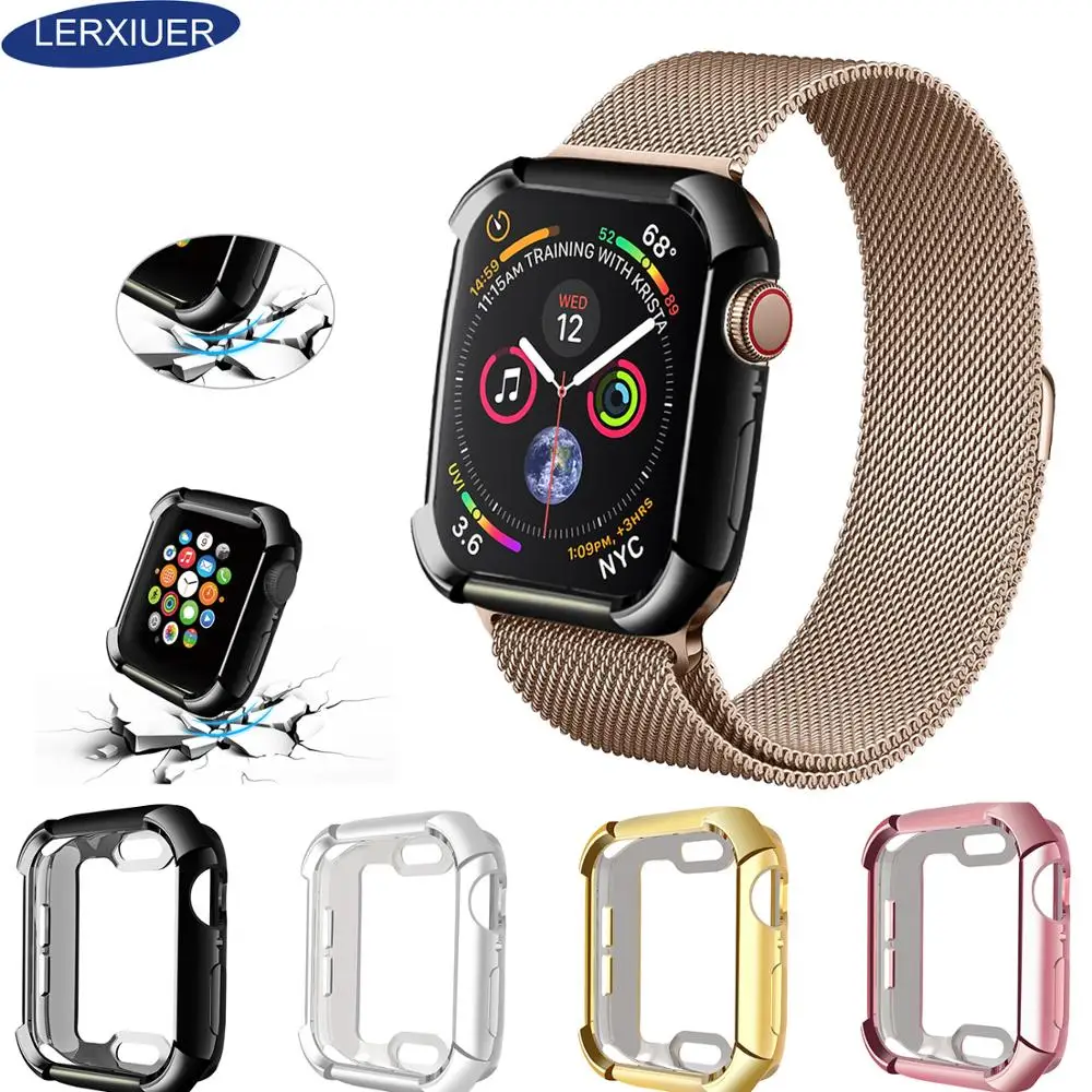 

40/44mm TPU case for Apple watch 4 Apple Watch case iWatch series 4 bumper protection case cover plating shell watch accessories