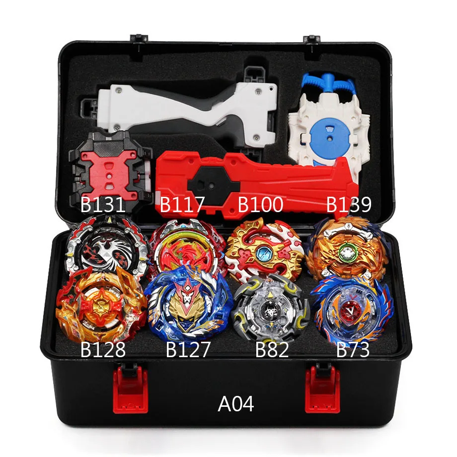 Топ Beyblade Burst Bey Blade игрушка из металла Funsion Bayblade набор коробка для хранения с ручкой пусковая пластиковая коробка игрушки для детей