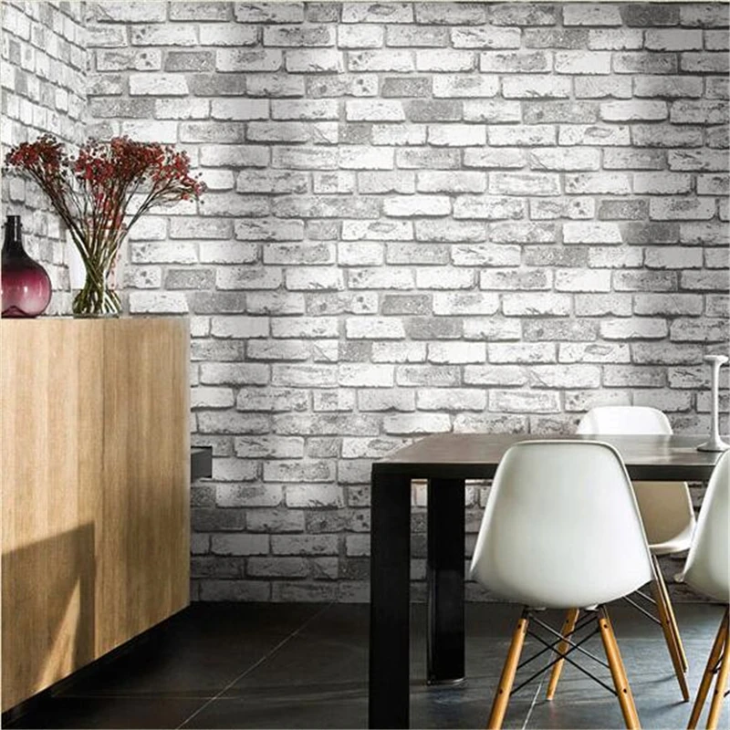 Купить Обои Кирпичиком Серые