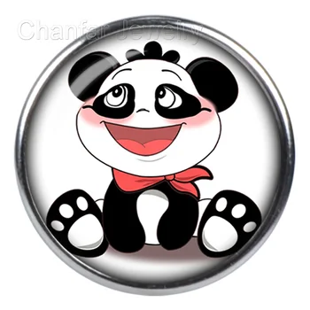 

Cute panda snap button for leather bracelet
