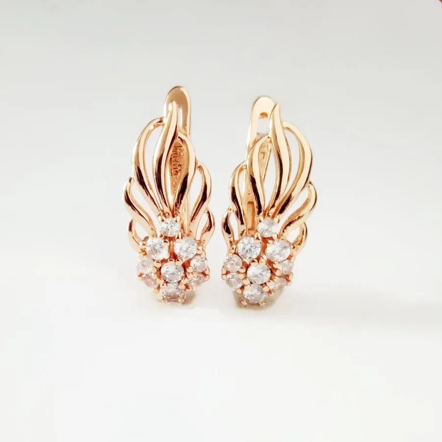 

Korean Earrings 2019 Luxury Earring 585 Gold Color Earring Office Style Fashion Women Drop Earring
