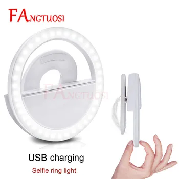 

FANGTUOSI 2019 New Selfie Ring Light Portable Flash Led Camera Phone Photography Enhancing Photography for iPhone Smartphone