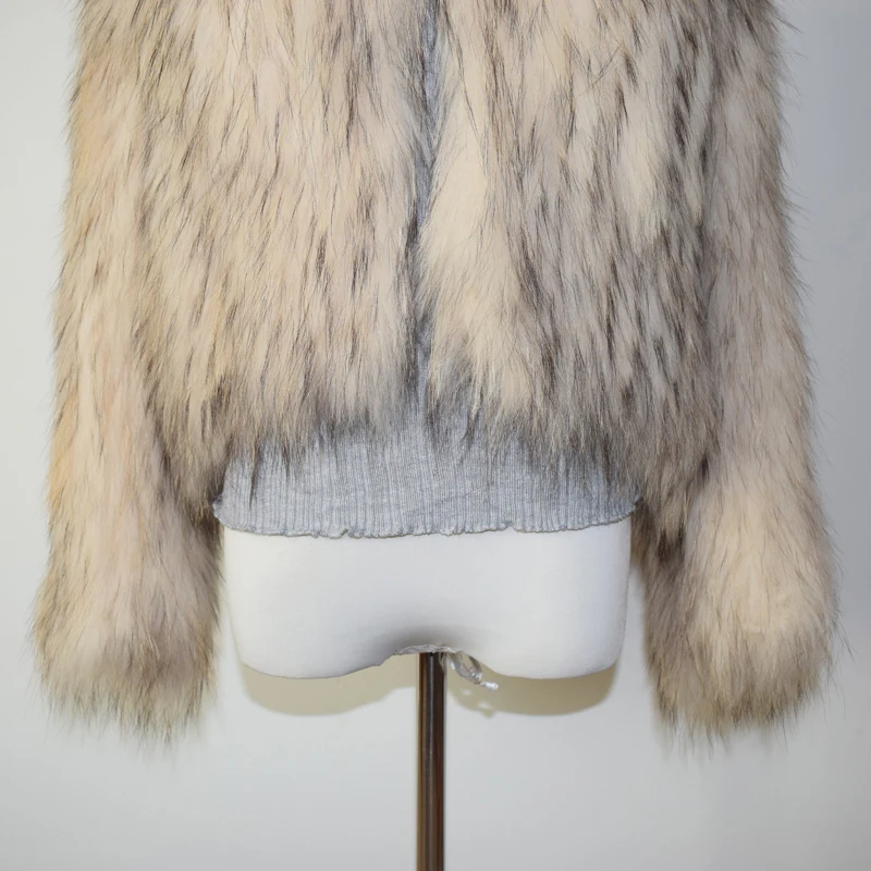 down parka knitted Real raccoon fur coat 2018 new fashion jacket overcoat women's fashion winter warm genuine fur coat bubble coat women