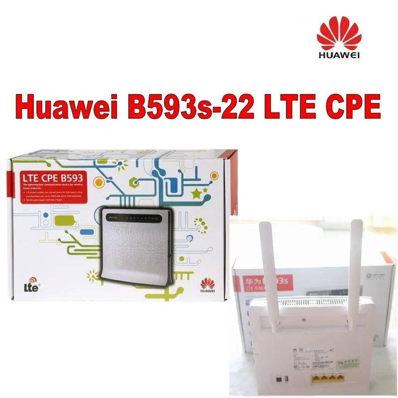 Huawei 150 Мбит/с B593s-22 LTE 4 г CAT 4 Wi-Fi роутера+ пара B593 внешнюю антенну