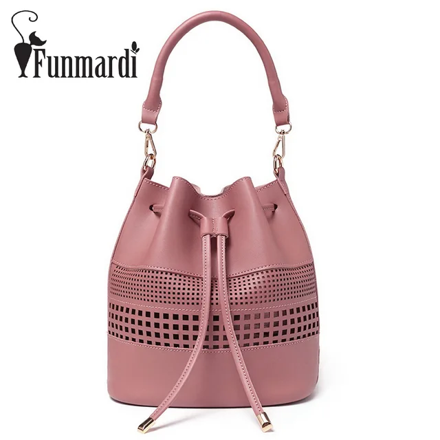 Funmardi Luxury Hollow Out Pu Leather Bucket Bags Fashion Composite Funmardi Luxury Hollow Out Pu Leather Bucket Bags Fashion Composite Bag Female Handbags Star Style