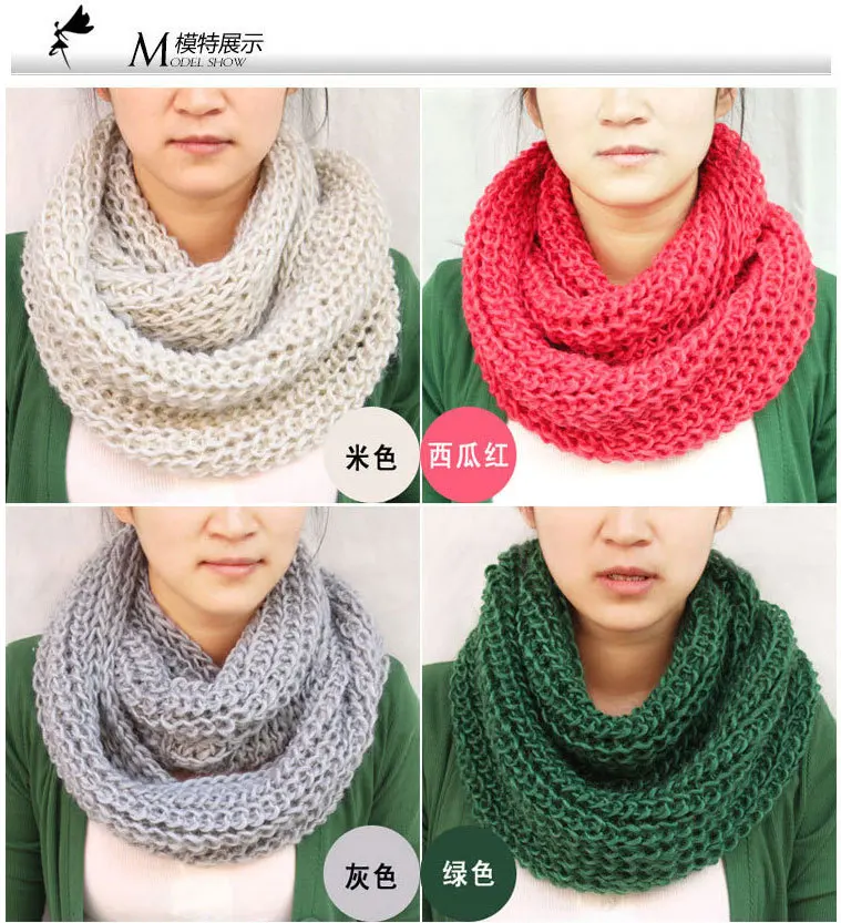 free shipping fashion infinity scarf knitting winter muffler scarves