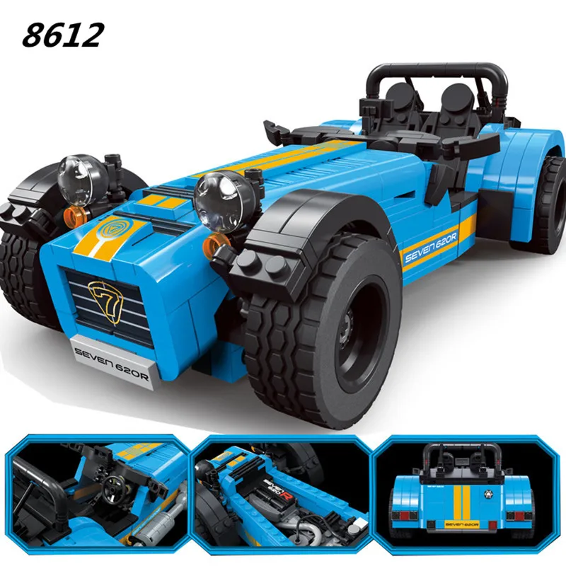 

771pcs Diy Building Blocks Ideas Racers Caterham Seven 620R Sports Car and F430 Model Compatible with Legoingly Toys for Kids