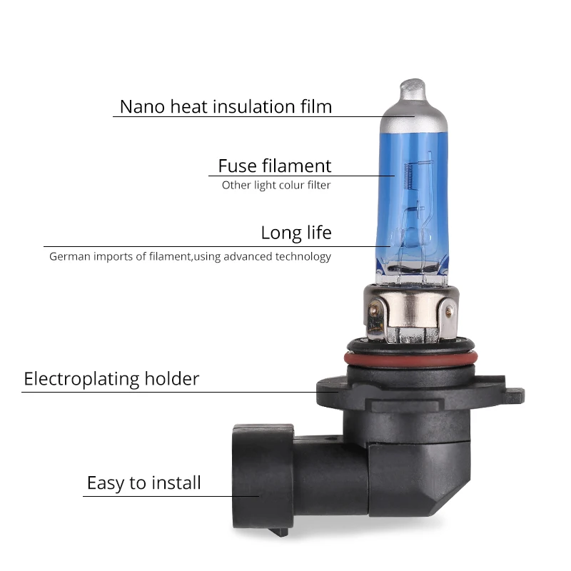 Отражатели 2 шт мощностью 12V для изготовления 42вт 5500-6000K H10 авто фары лампы супер белый галогенная лампа